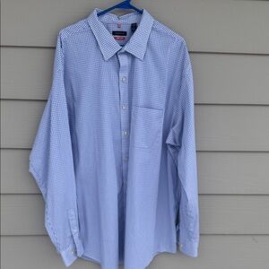 Van Heusen Sky Blue Checkered Button-Down Shirt